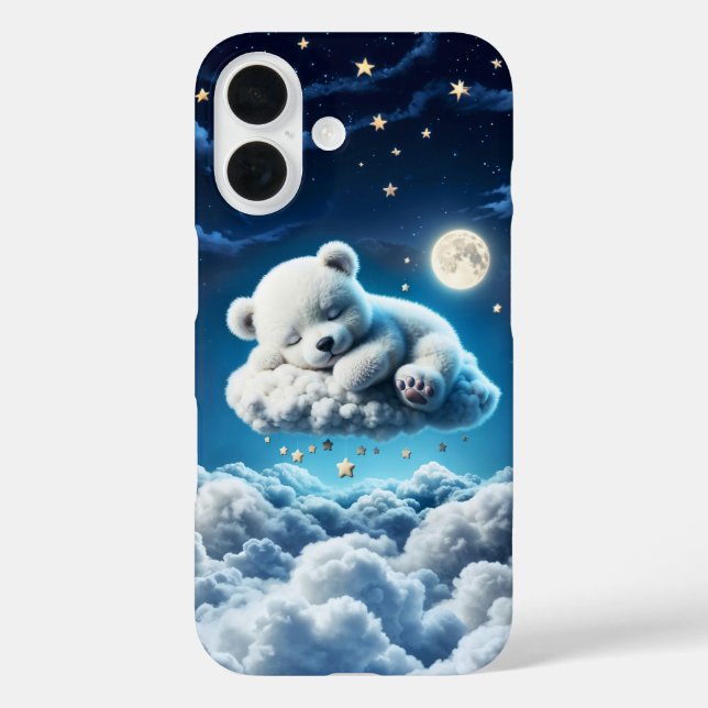 Coques Case-Mate iPhone Cute Polar ours cub beauté nuages fluffy (Verso)