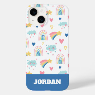 Coque Case-Mate iPhone Cute Rainbow Hearts & Clouds Motif