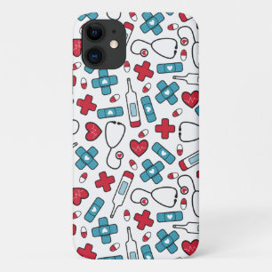 Case-Mate iPhone Case Cute Red Blue Nurse Motif