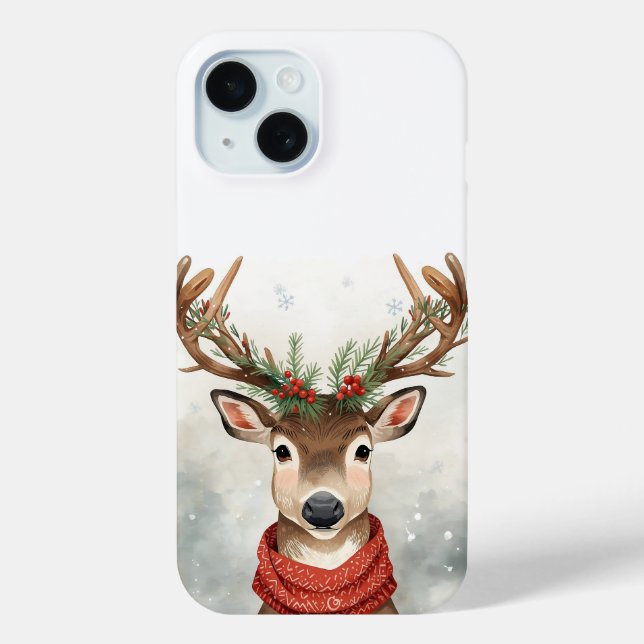 Coques Case-Mate iPhone Cute Reindeer Christmas Phone Case For Fun winter (Verso)