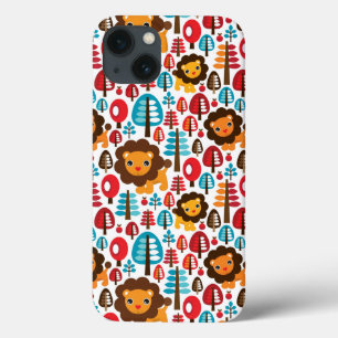iPhone 13 Case cute retro Lion kids illustration