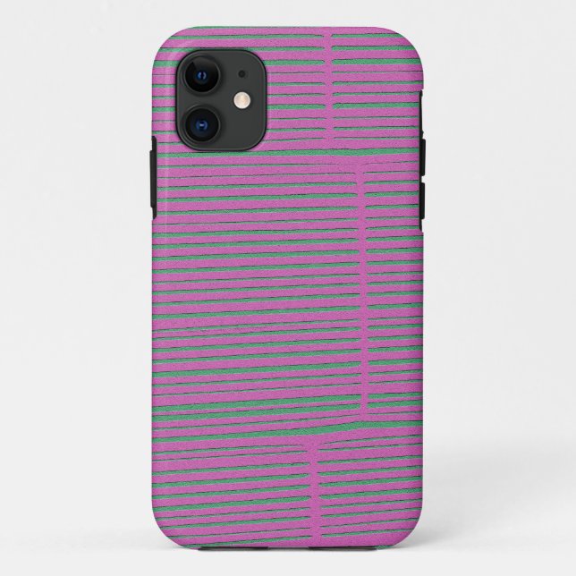 Coques Case-Mate iPhone Cute rose unique moderne Motif en bande (Dos)