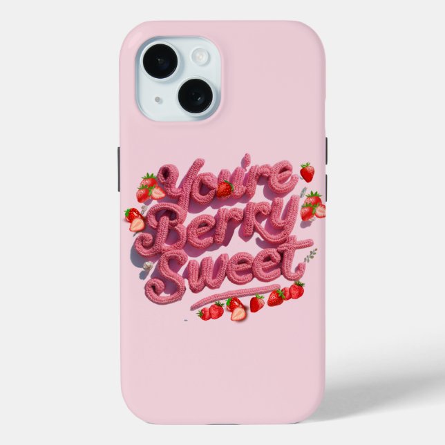 Coques Case-Mate iPhone Cute Rose Vous êtes Berry Sweet Strawberry Coquett (Verso)