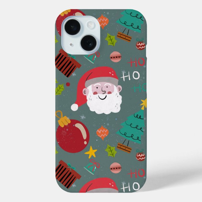 Coques Case-Mate iPhone Cute Santa Holiday Phone Case (Verso)