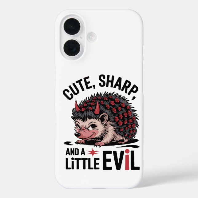 Coques Case-Mate iPhone Cute, Sharp et un petit mal - Hérisson drôle (Verso)