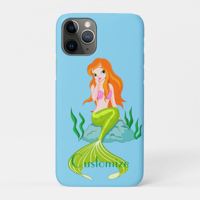 Coques Case-Mate iPhone Cute Sirène Redhead Thunder_Cove (Dos)