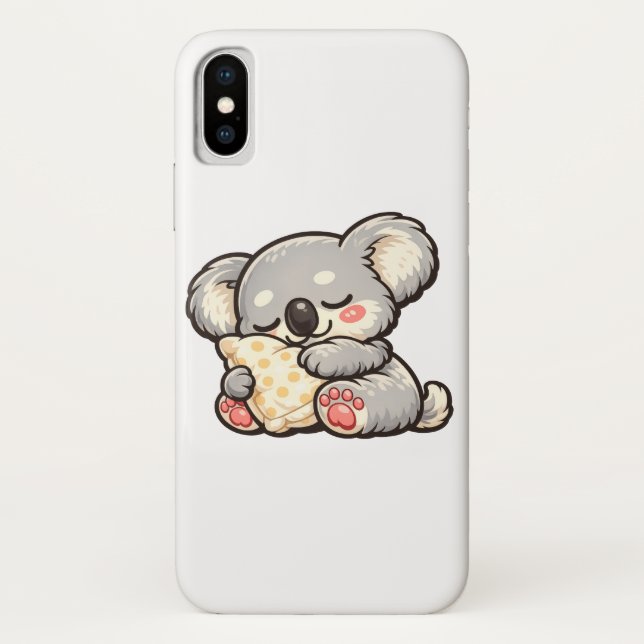 Coques Case-Mate iPhone Cute Sleeping Koala with Pillow (Dos)
