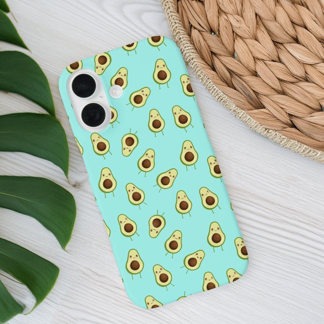 Coques Case-Mate iPhone Cute Smiling Kawaii Avocado Motif (Créateur téléchargé)