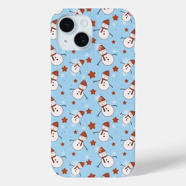 Coques Case-Mate iPhone Cute Snowman Holiday Phone Case (Verso)