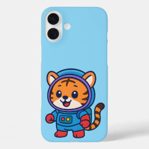 Coque Pour iPhone 16 Plus Cute Tiger Astronaut Téléphone Boîtier tous appare
