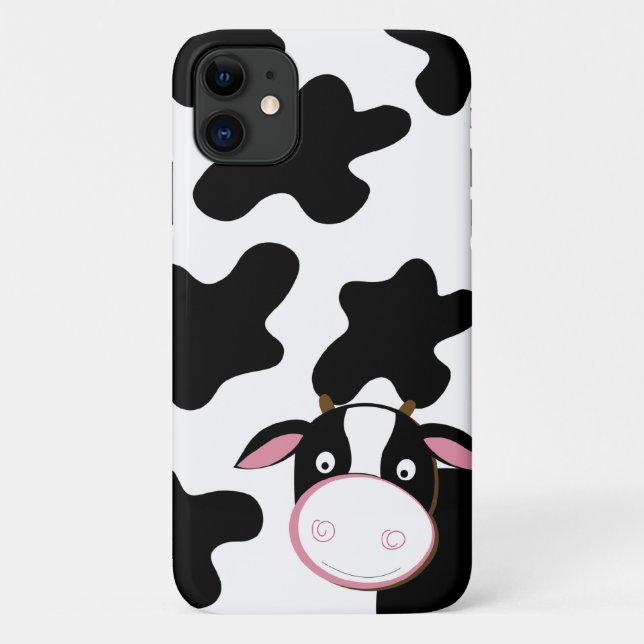 Coques Case-Mate iPhone Cute Vache Laitière Vaches Noir Blanc Motif (Dos)