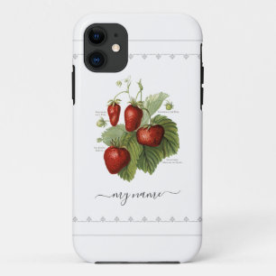 Case-Mate iPhone Case Cute Vintage fraise Variétés Ajouter Votre Nom
