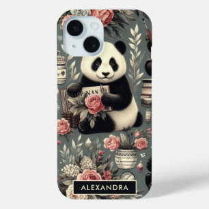 Coque Case-Mate iPhone Cute Vintage Panda Floral