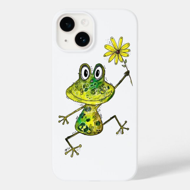 Coques Case-Mate iPhone Cute Whimsical Happy Frog (Verso)