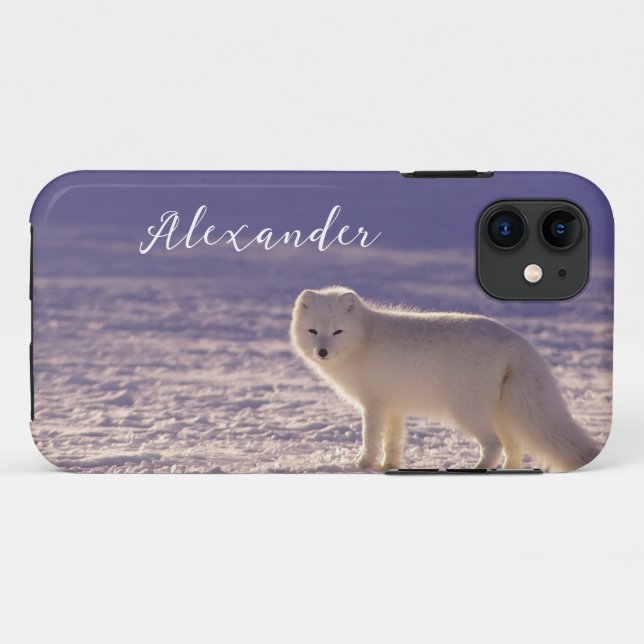Coques Case-Mate iPhone Cute White Arctic Fox neige hiver Photographie (Dos (Horizontal))
