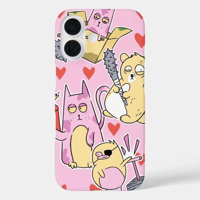 Coques Case-Mate iPhone Cuties chaotiques Amour & Mayhem (Verso)