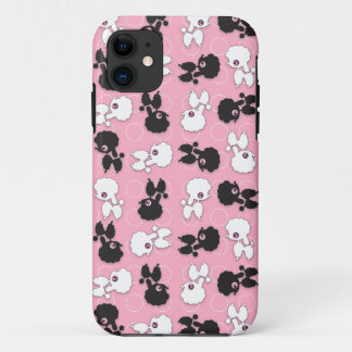 Coques Pour iPhone Cuties de caniche sur rose - Personnaliser