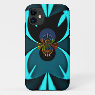 Coques Pour iPhone Cyan Abstrait Art Print
