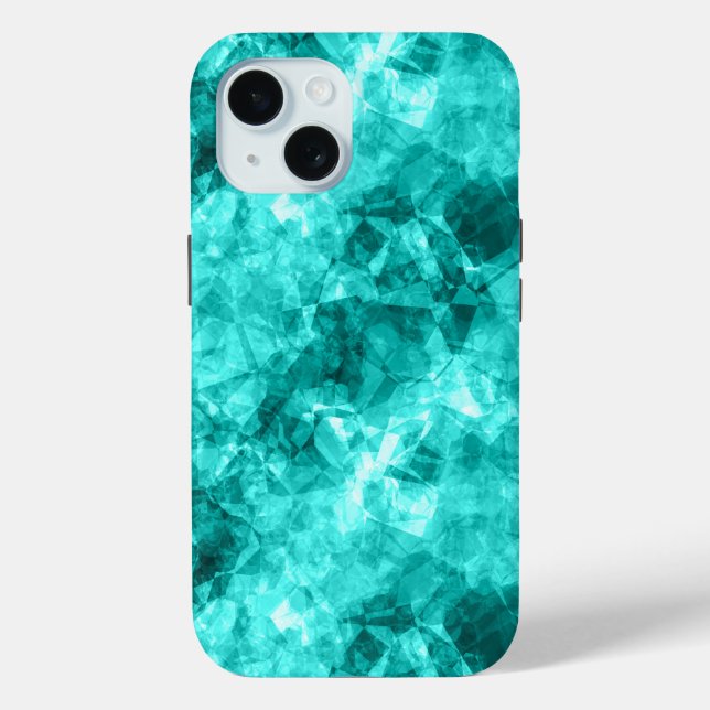 Coques Case-Mate iPhone Cyan Crumpled Texture (Verso)