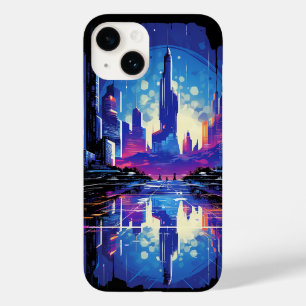 Coque Case-Mate iPhone Cyberpunk City Skyline futuriste