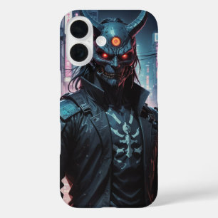 Coque Pour iPhone 16 Cyberpunk Demon Samurai