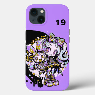 Case-Mate iPhone Case Cyberpunk Pastel Goth Anime Girl Custom Numbe