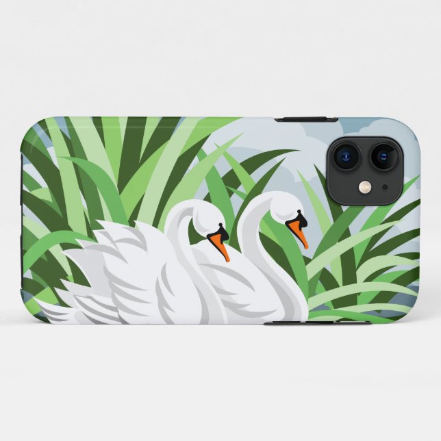 Coques Case-Mate iPhone Cygne blanc (Dos (Horizontal))