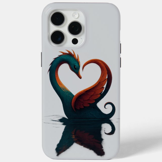 Coques Case-Mate iPhone Cygne dragon d'amour (Verso)