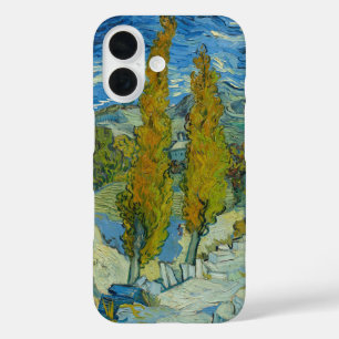 Coque Pour iPhone 16 Cyprès de Van Gogh - Ciel bleu tourbillonnant