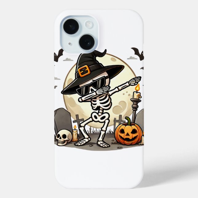 Coques Case-Mate iPhone Dabbing Halloween garçons Skeleton Zombie effroi (Verso)