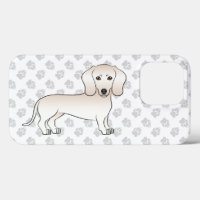 Dachshund à poil lisse crème Dessin animé de chien