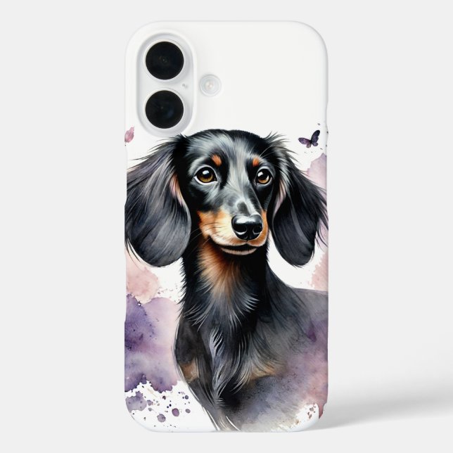 Coques Case-Mate iPhone Dachshund Aquarelle Art (Verso)