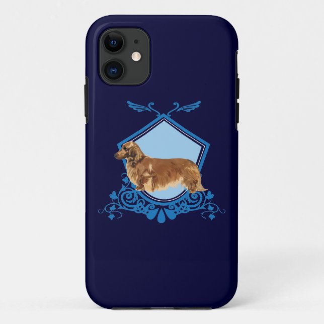 Coques Case-Mate iPhone Dachshund aux cheveux longs (Dos)