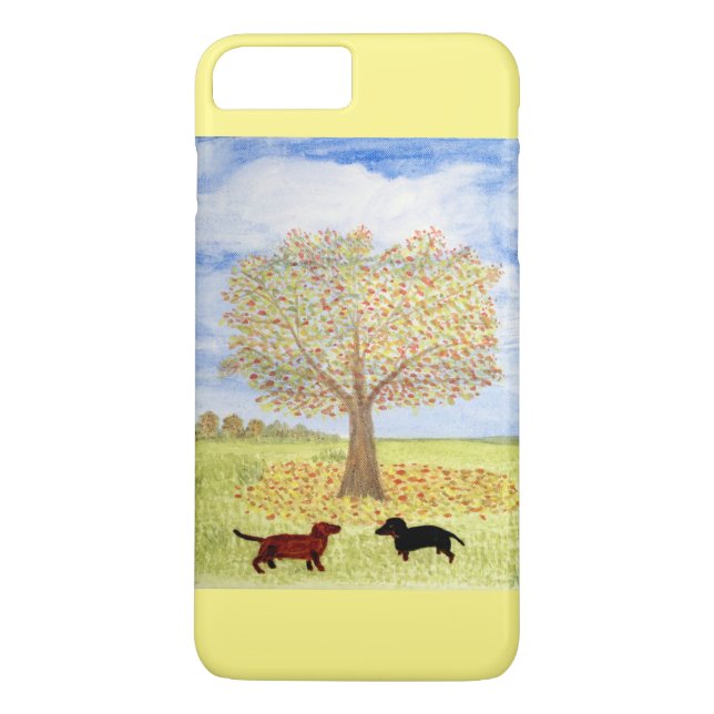 Coques Case-Mate iPhone Dachshund Chien marche d'automne (Dos)