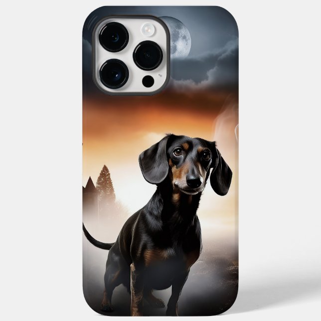 Coques Case-Mate iPhone Dachshund Halloween Épouvantable (Verso)
