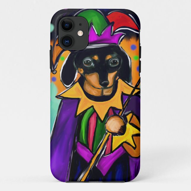 COQUES Case-Mate iPhone DACHSHUND MARDI GRAS (Dos)