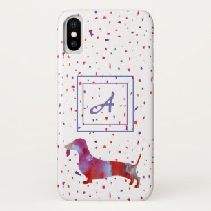 Case-Mate iPhone Case Dachshund rose Aquarelle Art Confetti