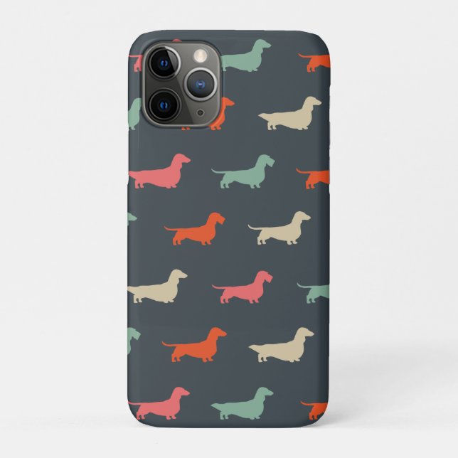 Coques Case-Mate iPhone Dachshund Silhouettes Wiener Amoureux des chiens (Dos)