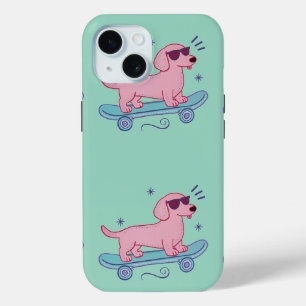 Coque Case-Mate iPhone Dachshund Skateboard Cool Art de Chien Drôle