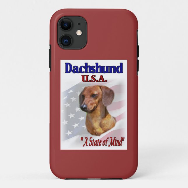 Coques Case-Mate iPhone Dachshund USA (Dos)