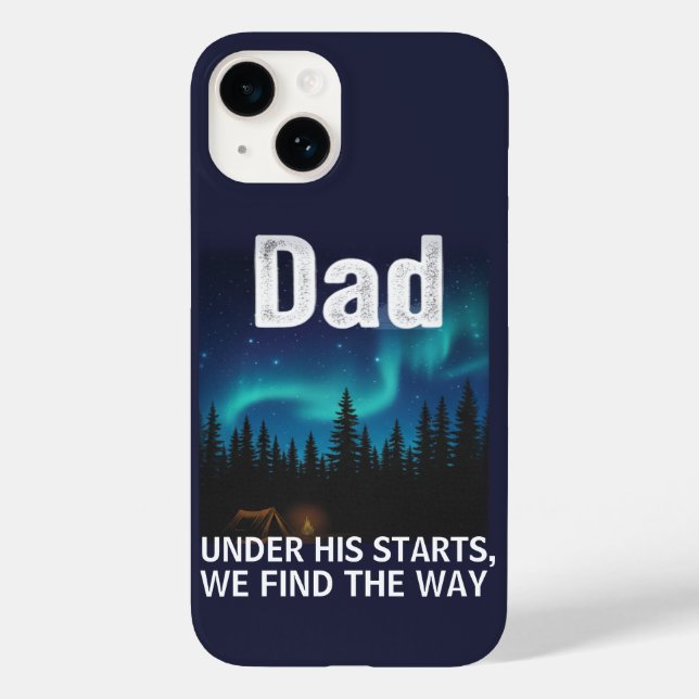 Coques Case-Mate iPhone Dad Northern Lights Camping Customizable (Verso)