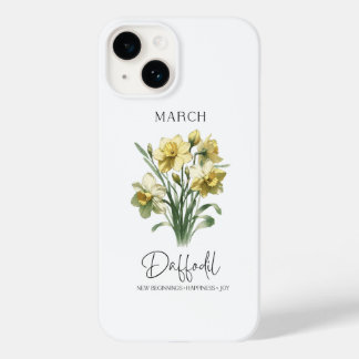 Coque Case-Mate iPhone Daffodique de mars du mois de naissance