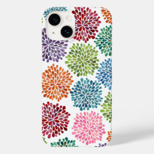 Coque Case-Mate iPhone Dahlia Floral Fleur d'Art Fin Aquarelle Arc-en-cie