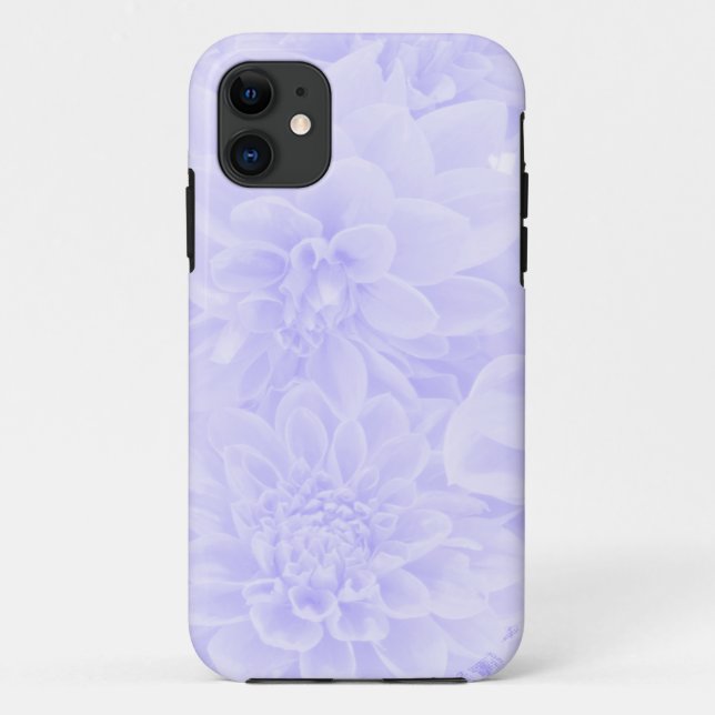 Coques Case-Mate iPhone Dahlias En Bleu (Dos)