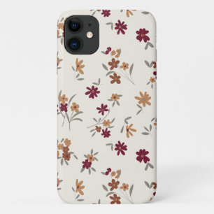 Case-Mate iPhone Case Dainty Gold Maroon motif floral