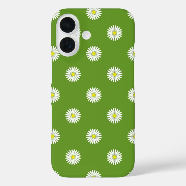 Coques Case-Mate iPhone Daisies Motif illustratif sur Vert (Verso)