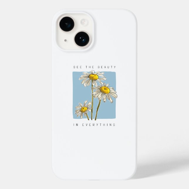Coques Case-Mate iPhone Daisy Flowers Beauté Slogan (Verso)