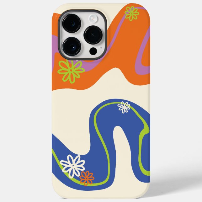 Coques Case-Mate iPhone Daisy Groove Bleu, orange, violet, vert et crème (Verso)