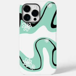 Coque Case-Mate iPhone Daisy Groove en vert, noir et blanc