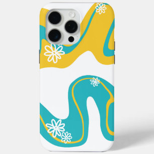 Coque Case-Mate iPhone Daisy Groove - Turquoise et jaune